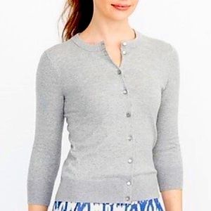 J Crew Clare Cardigan in Medium Grey